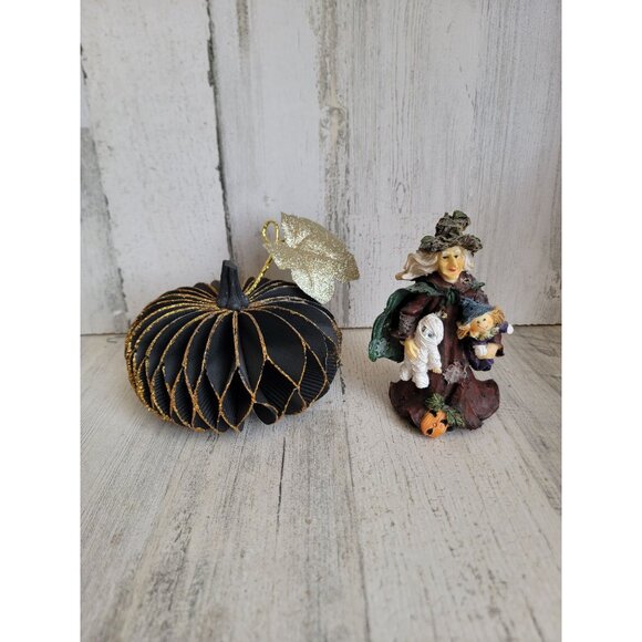 Witch mummy pumpkin Halloween figure decor set unique - Picture 1 of 7
